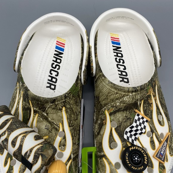Crocs x Nascar Realtree Classic Clog Mens US 10 Womens US 12 Jibbitz